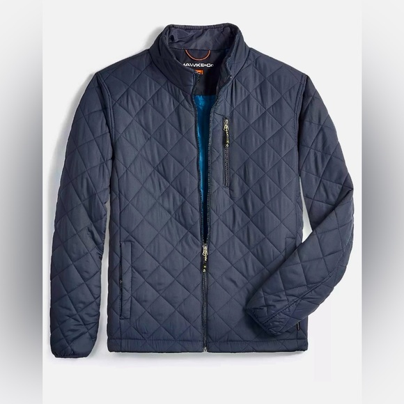 🔥Hawke & Co. Blue Diamond Quilted Puffer Jacket Coat🔥 - Picture 1 of 16